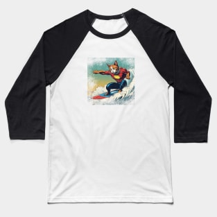 Surfing cat Baseball T-Shirt